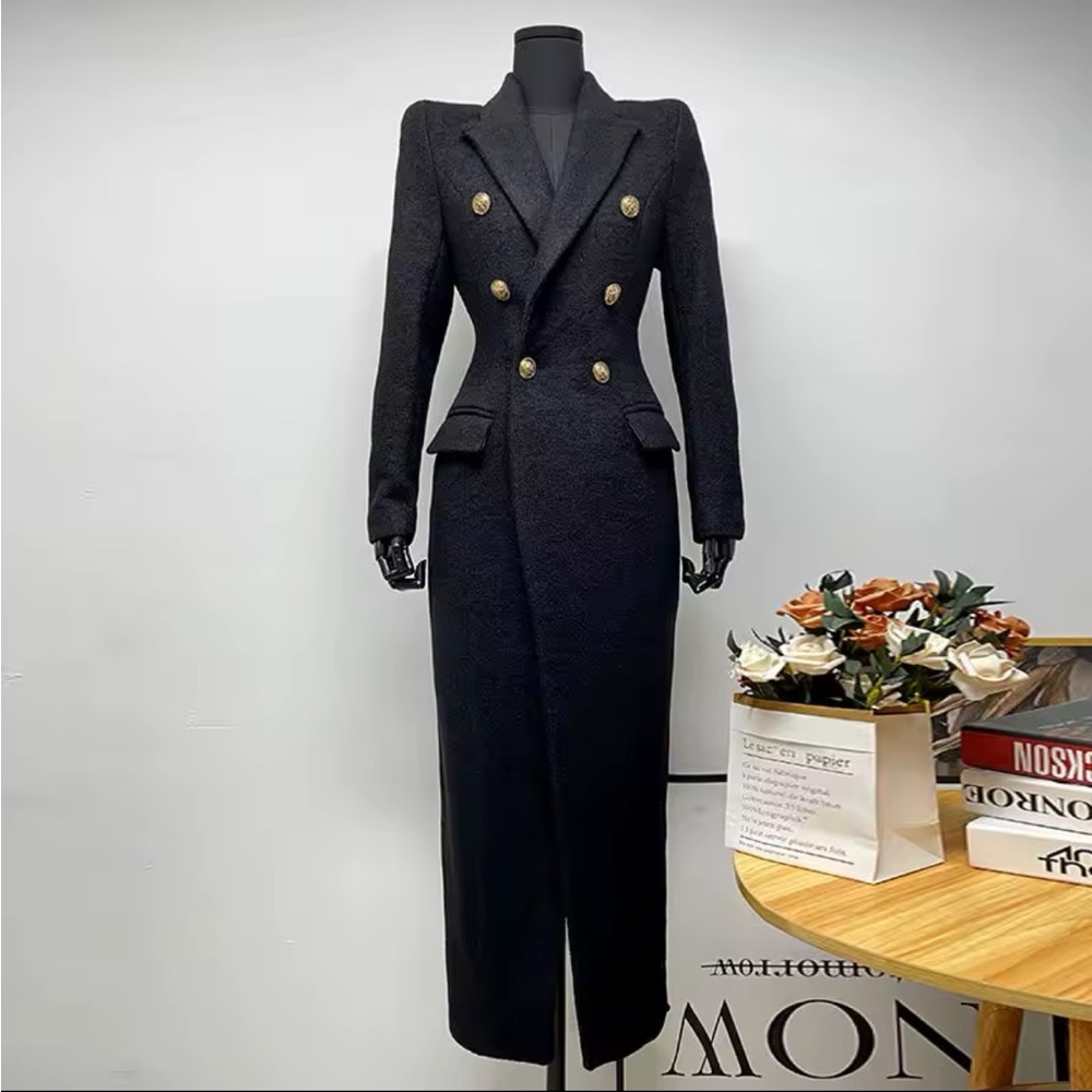 240. High End Classic Suit Wool Coat - Picture 2 of 2